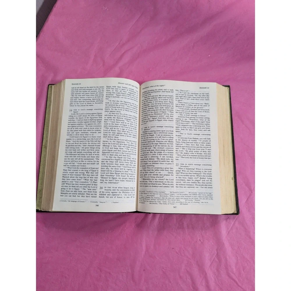 Vintage 1973 THE Living Bible Paraphrased leather like cover‎